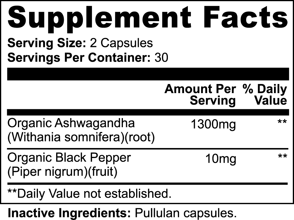 The Wellth Vegan Ashwagandha Root for ADHD, Natural Perimenopause Mood Support, Reduce Cortisol x60