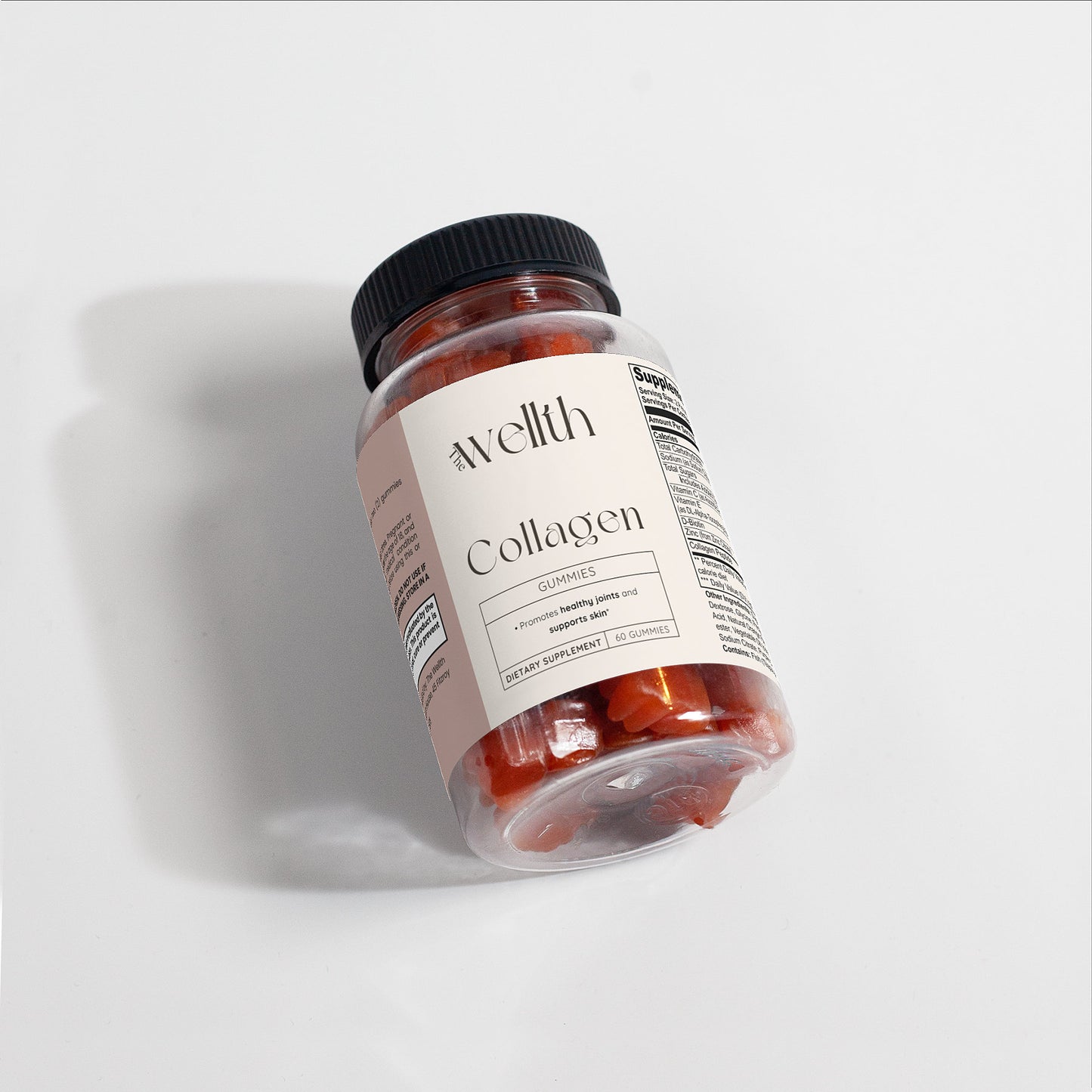 The Wellth high bioavailability​ supplement collagen for glowy skin, hair loss and nail health. With marine collagen, vitamin C, zinc and biotin